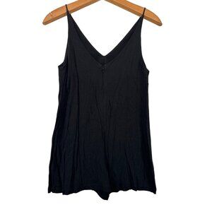Anthropologie Charles Henry Women Romper Sz XS Black Minimalist Modern City Sexy